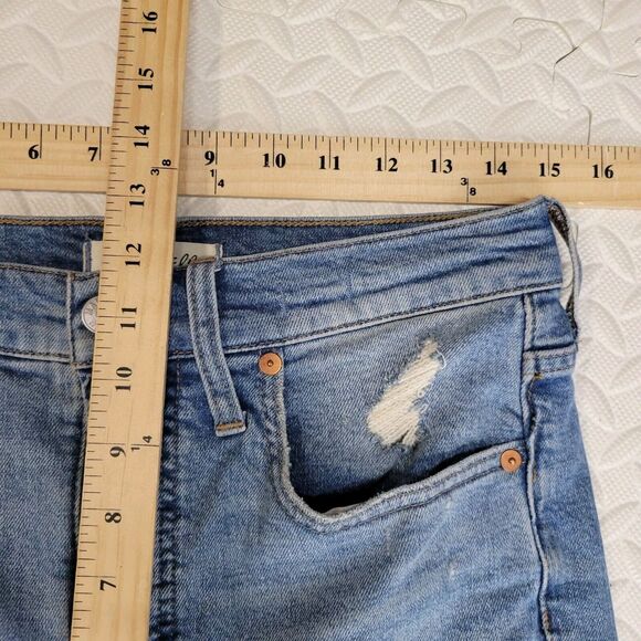 Madewell Jeans Womens 27 Perfect Vintage High Rise Crop Distressed Straight Leg - Picture 11 of 12